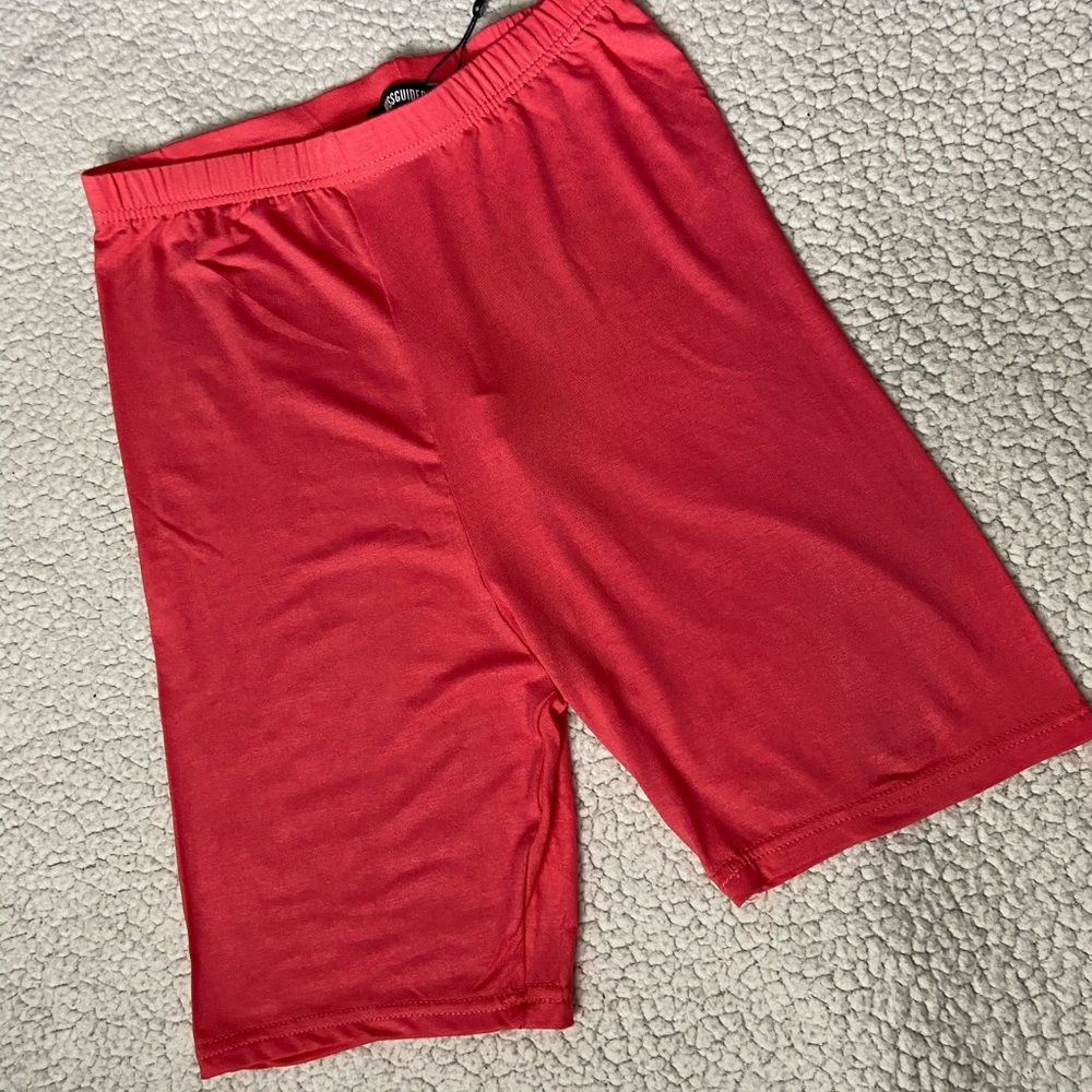 Misguided pink biker shorts